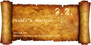 Hudák Nerina névjegykártya